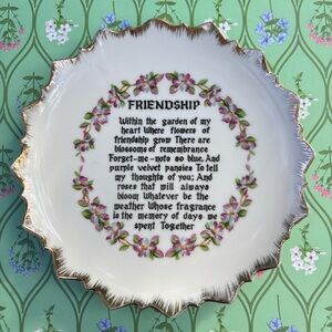 Vintage Bradley Exclusive Friendship Decorative Plate